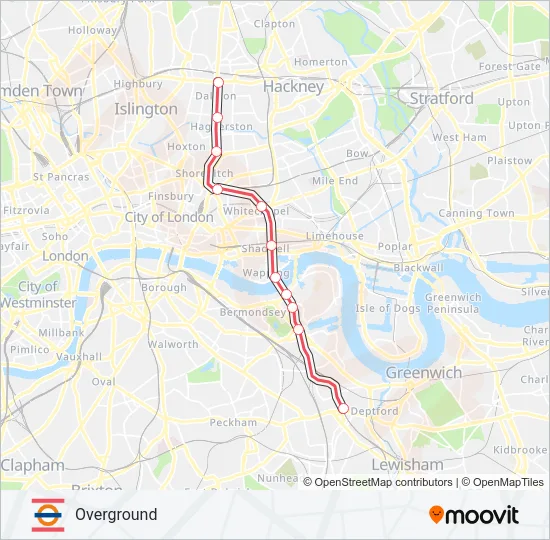 WINDRUSH LINE Train Line Map