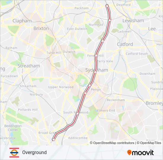 WINDRUSH LINE Train Line Map