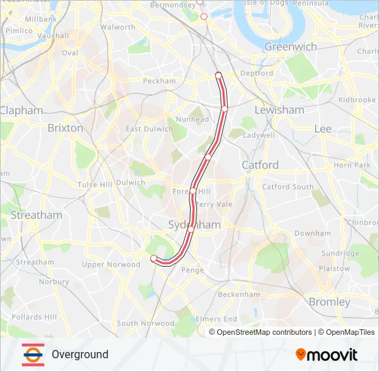WINDRUSH LINE Train Line Map