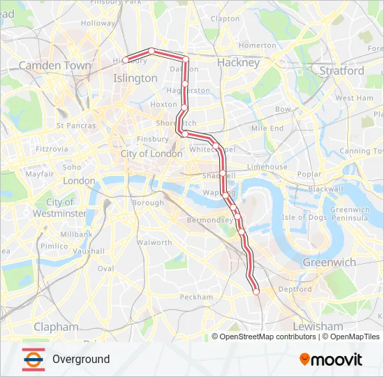 WINDRUSH LINE Train Line Map