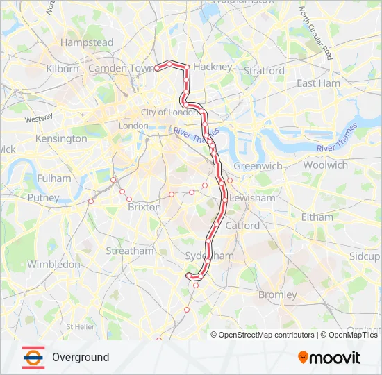WINDRUSH LINE Train Line Map