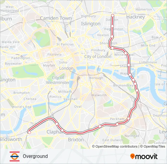WINDRUSH LINE Train Line Map