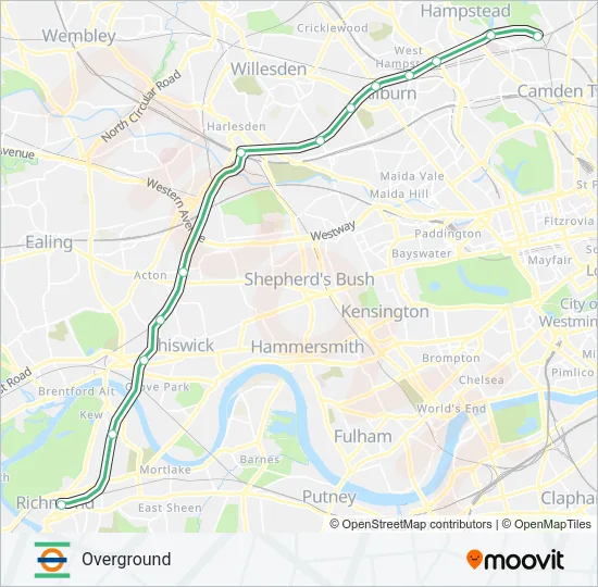 SUFFRAGETTE LINE Train Line Map