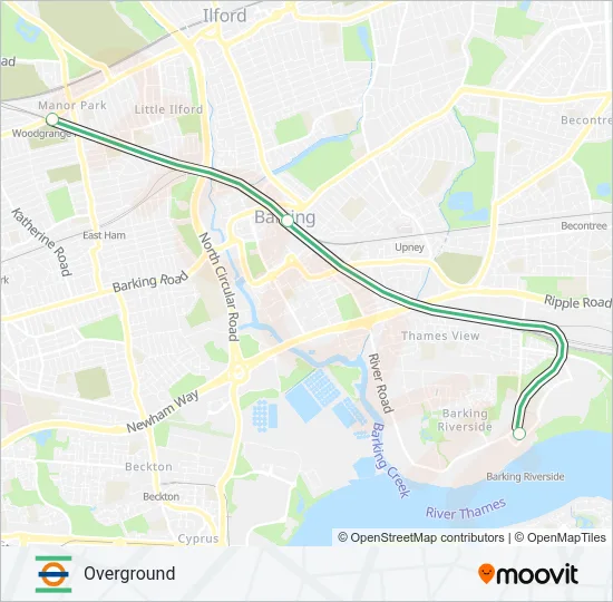 SUFFRAGETTE LINE Train Line Map