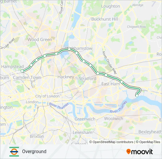 SUFFRAGETTE LINE Train Line Map