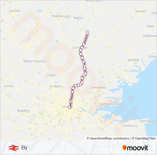 WEAVER LINE Train Line Map