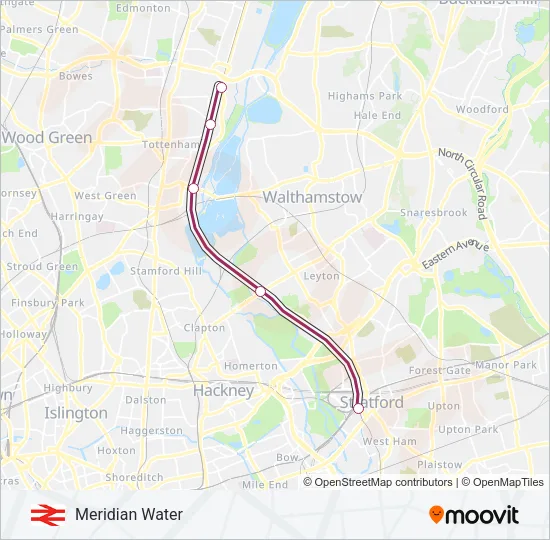 WEAVER LINE Train Line Map