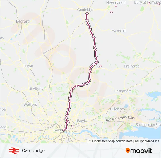 WEAVER LINE Train Line Map
