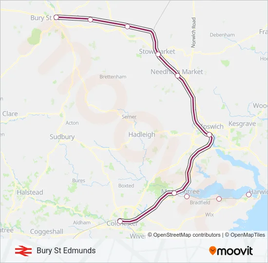 WEAVER LINE Train Line Map