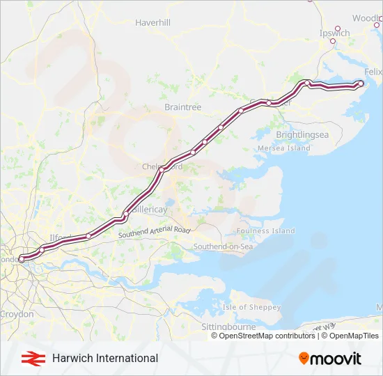 WEAVER LINE Train Line Map