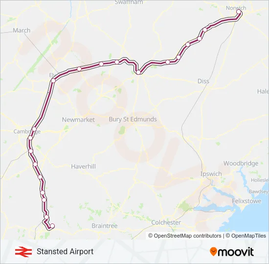 WEAVER LINE Train Line Map