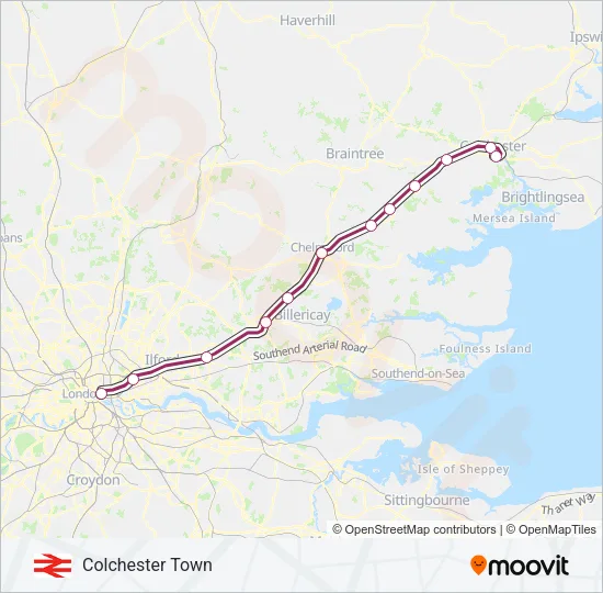 WEAVER LINE Train Line Map