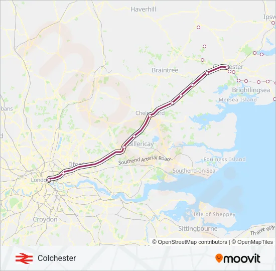 WEAVER LINE Train Line Map