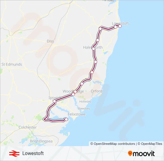 WEAVER LINE Train Line Map