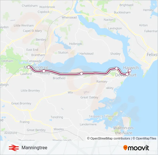WEAVER LINE Train Line Map