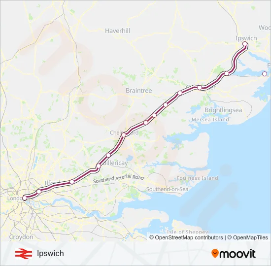 WEAVER LINE Train Line Map