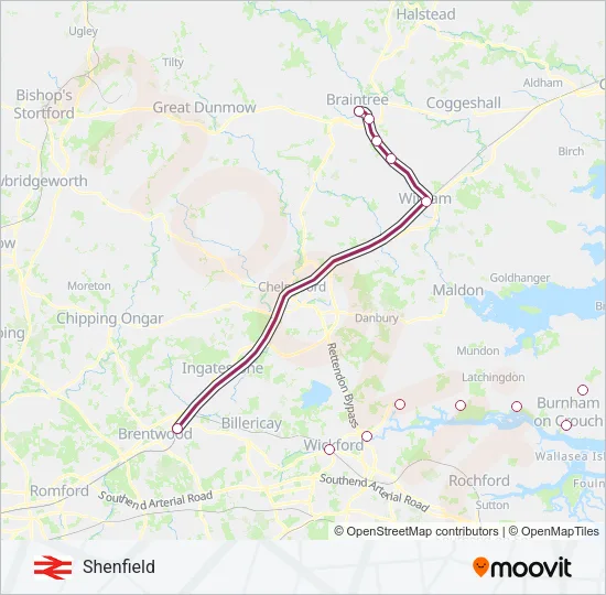 WEAVER LINE Train Line Map