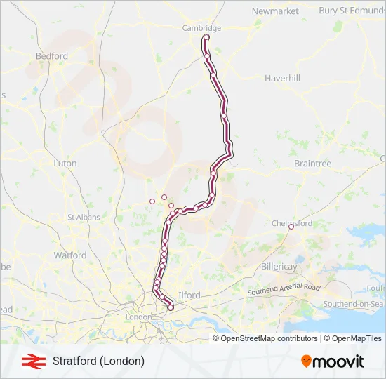 WEAVER LINE Train Line Map