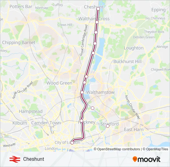 WEAVER LINE Train Line Map