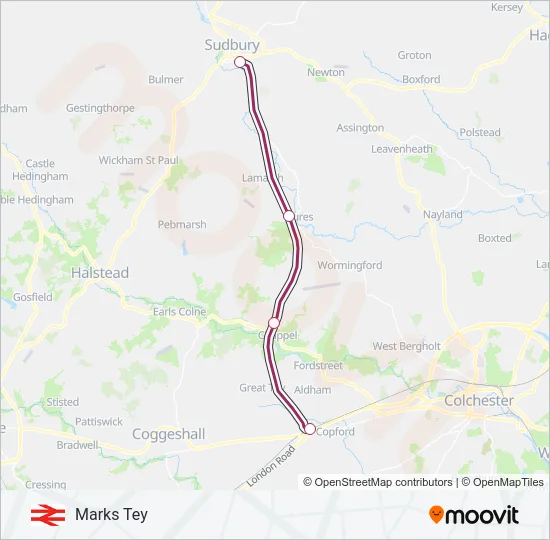 WEAVER LINE Train Line Map