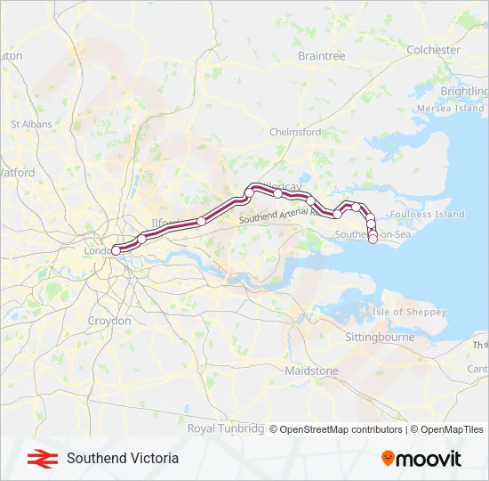 WEAVER LINE Train Line Map