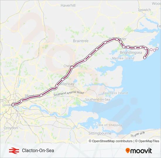 WEAVER LINE Train Line Map