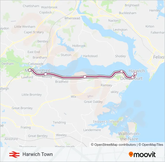 WEAVER LINE Train Line Map