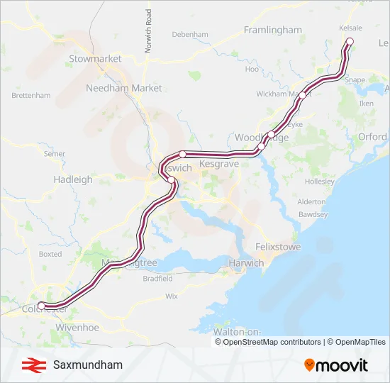 WEAVER LINE Train Line Map