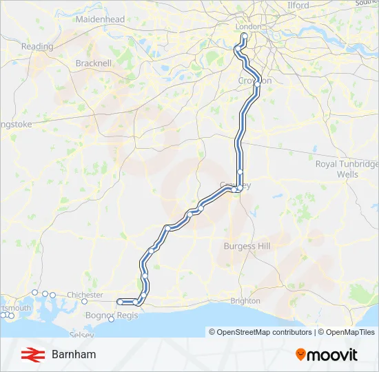 MILDMAY LINE Train Line Map