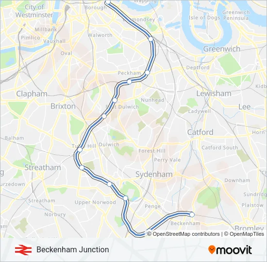 MILDMAY LINE Train Line Map