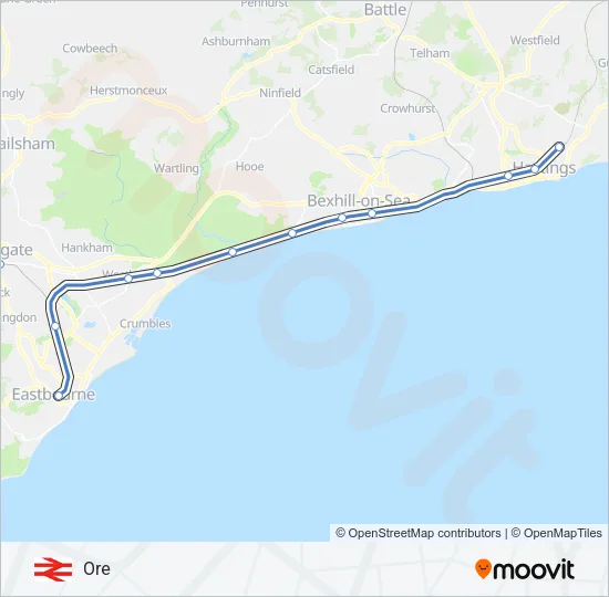 MILDMAY LINE Train Line Map