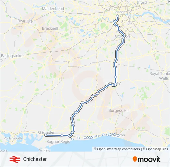 MILDMAY LINE Train Line Map