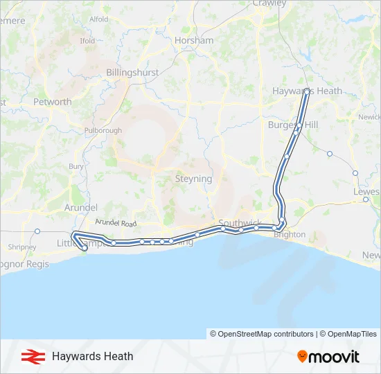 MILDMAY LINE Train Line Map