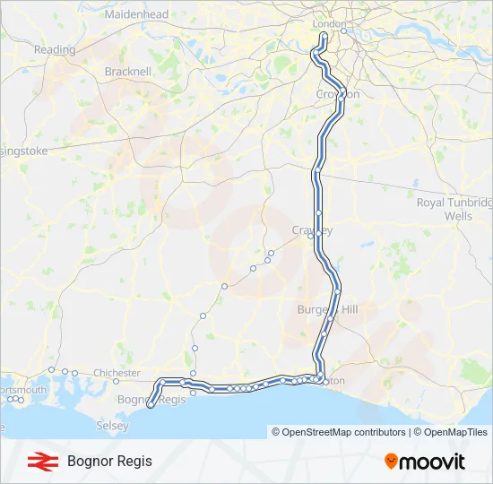 MILDMAY LINE Train Line Map