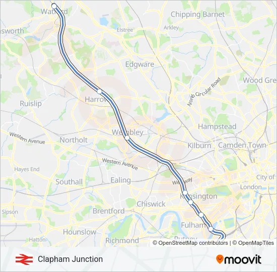MILDMAY LINE Train Line Map
