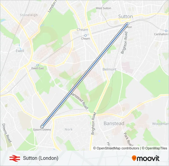 MILDMAY LINE Train Line Map