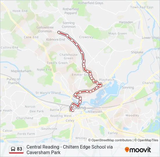 83 Bus Line Map