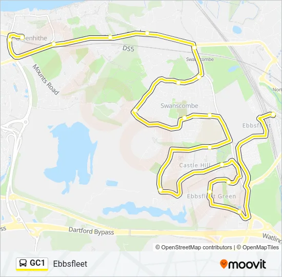 GC1 Bus Line Map