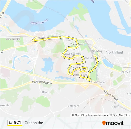GC1 Bus Line Map