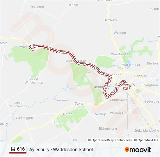 616 Bus Line Map