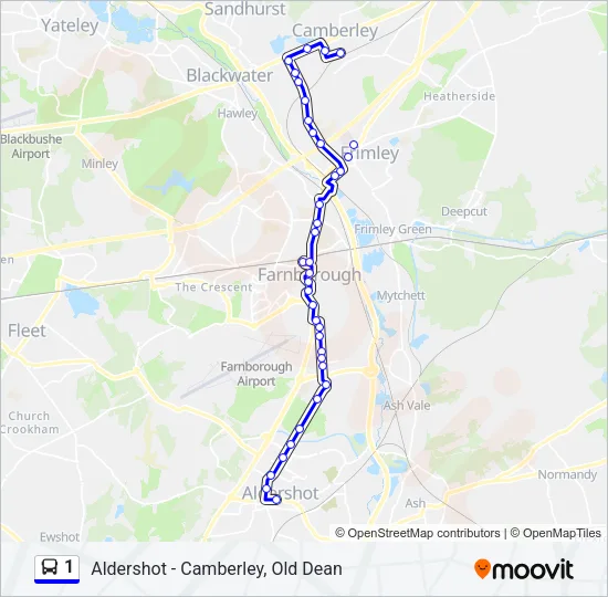 1 Bus Line Map