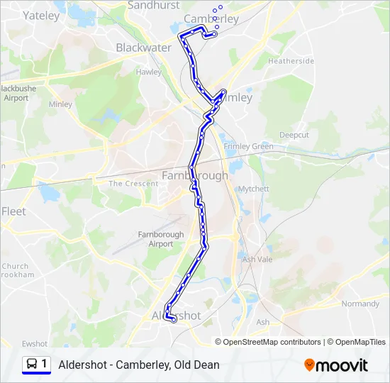 1 Bus Line Map