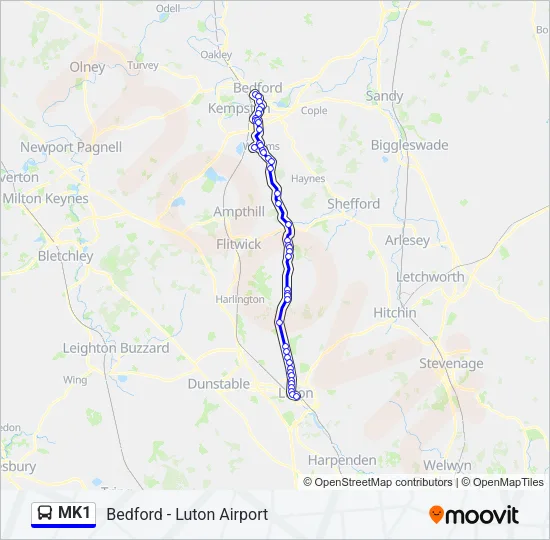 MK1 Bus Line Map