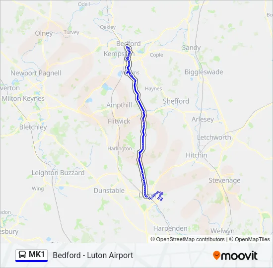 MK1 Bus Line Map