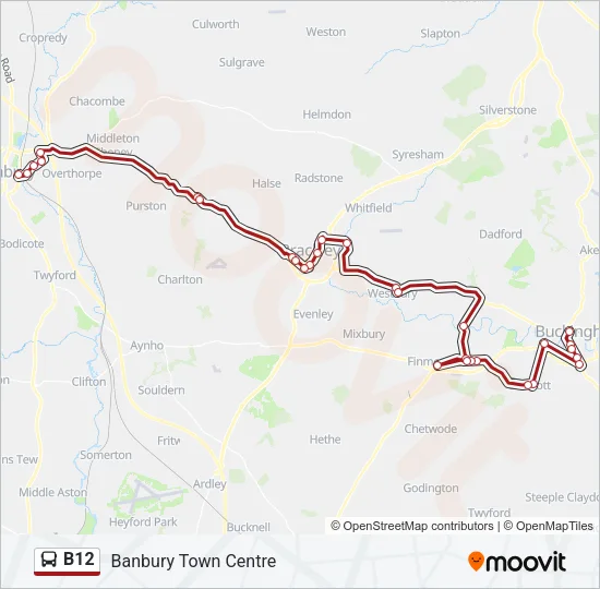 B12 Bus Line Map