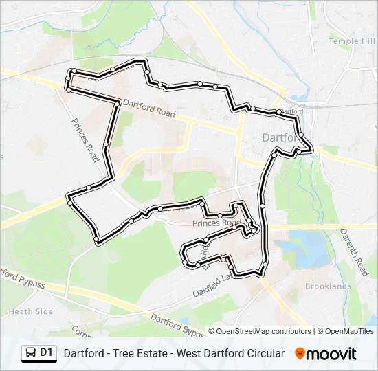 D1 Bus Line Map
