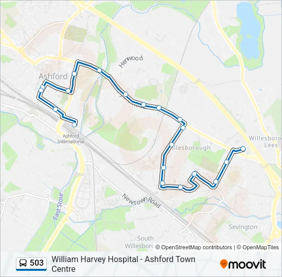 503 Bus Line Map