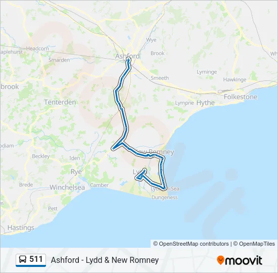 511 Bus Line Map