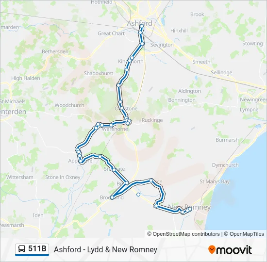 511B Route: Schedules, Stops & Maps - Ashford (Updated)