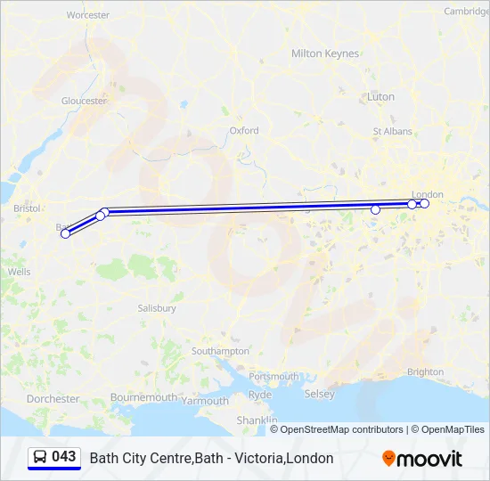043 Bus Line Map